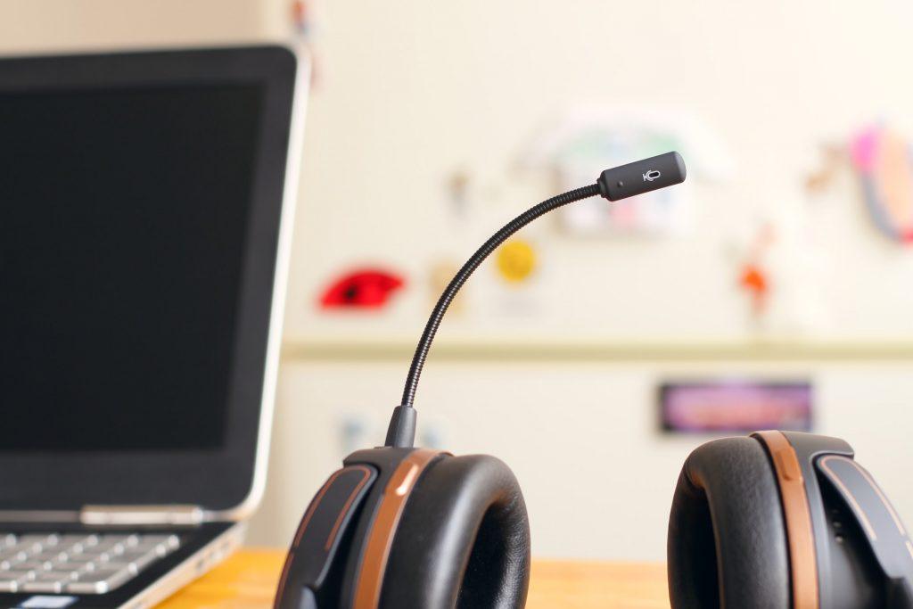 headset on desk